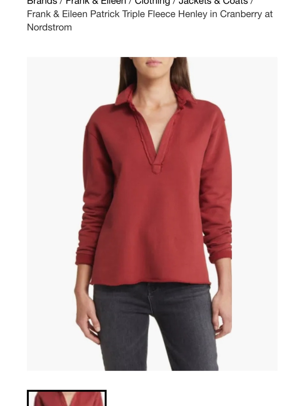 Frank & Eileen Red Textured Knit Pullover